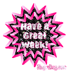 Another week image: (have_a_great_week_starburst_pink) for MySpace from ZingerBug.com