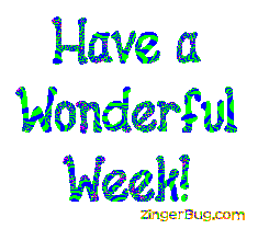 Another week image: (wonderful_week_blue_green) for MySpace from ZingerBug.com