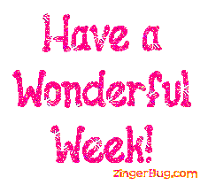 Another week image: (wonderful_week_pink) for MySpace from ZingerBug.com