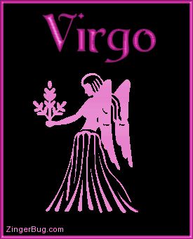 3d Virgo Pink Astrological Sign Glitter Graphic, Greeting, Comment ...