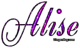 Alise Pink Purple Glitter Name Glitter Graphic, Greeting, Comment, Meme ...